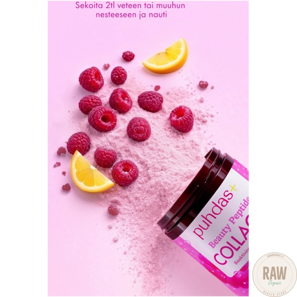 Puhdas+ Beauty Peptide Collagen vadelma&sitruuna 80g – kuva 4