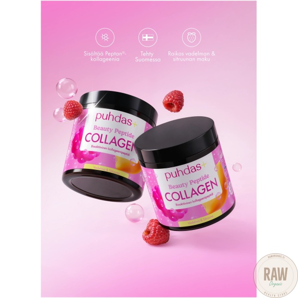 Puhdas+ Beauty Peptide Collagen vadelma&sitruuna 80g – kuva 2