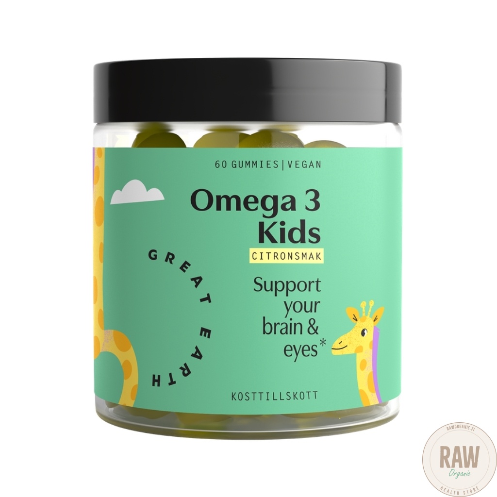 Great Earth Omega-3 kids sitruuna gummies 60kpl