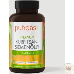 Puhdas+ Premiun kurpitsansiemenöljy + E-vitamiini 90kaps. 63g