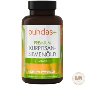 Puhdas+ Premiun kurpitsansiemenöljy + E-vitamiini 90kaps. 63g
