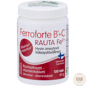 Hankintatukku Ferroforte B + C Rautatabletti 120tabl.