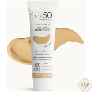 DHYVANA Sävyttävä aurinkovoide kasvoille SPF 50 Golden Beige, 50ml