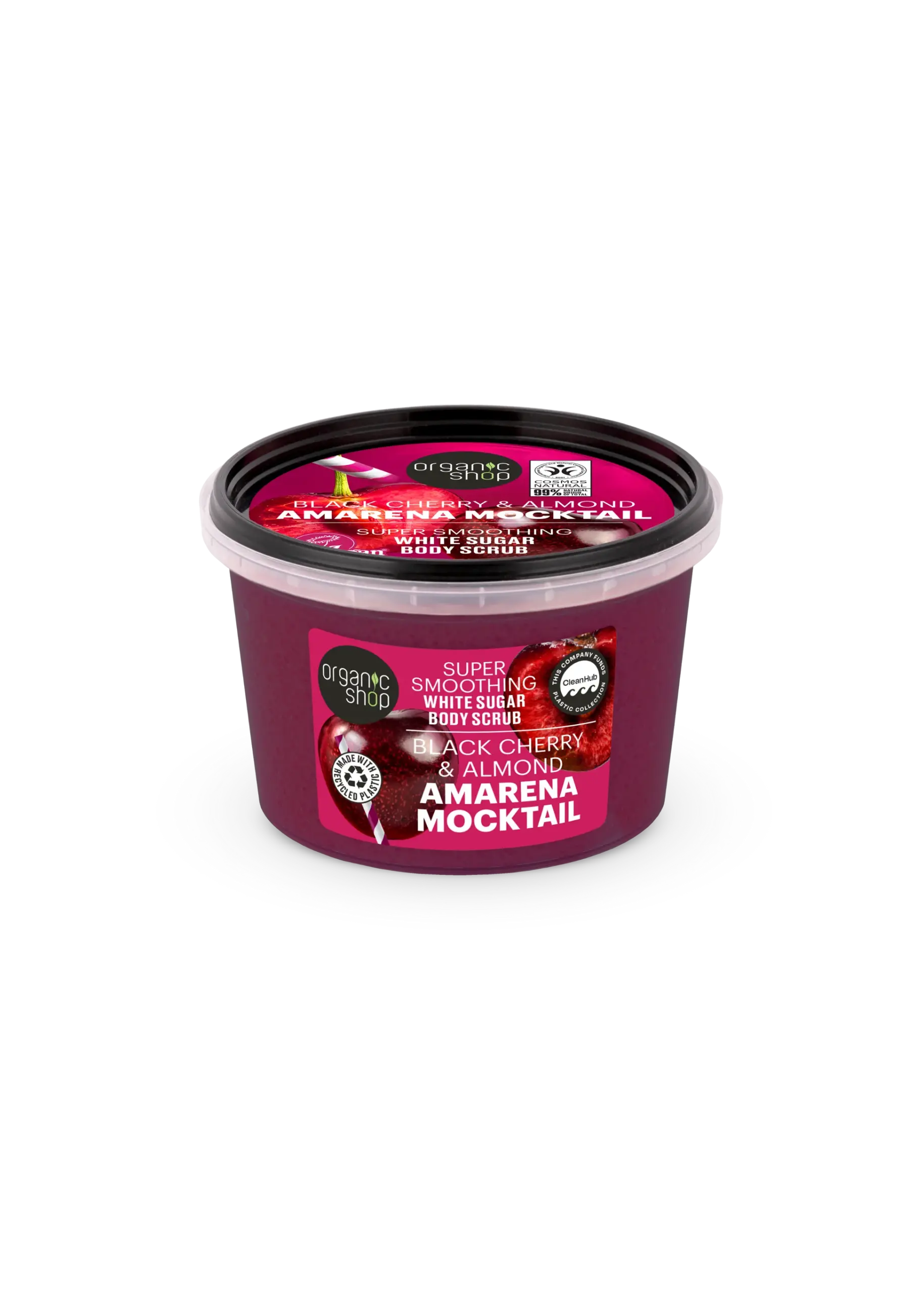 Organic Shop Amarena mocktail Black cherry & almond white sucar Body Scrub 250 ml