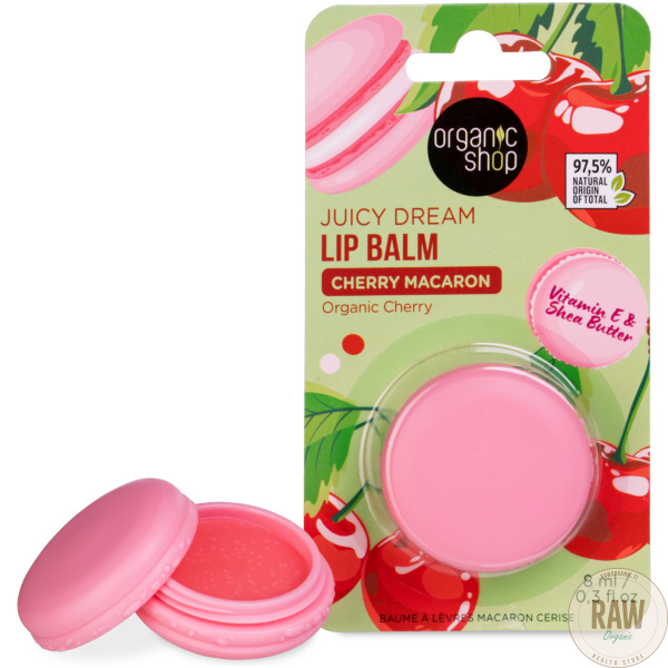 Organic Shop Juicy dream Lip balm cherry macaron, 8ml – kuva 2