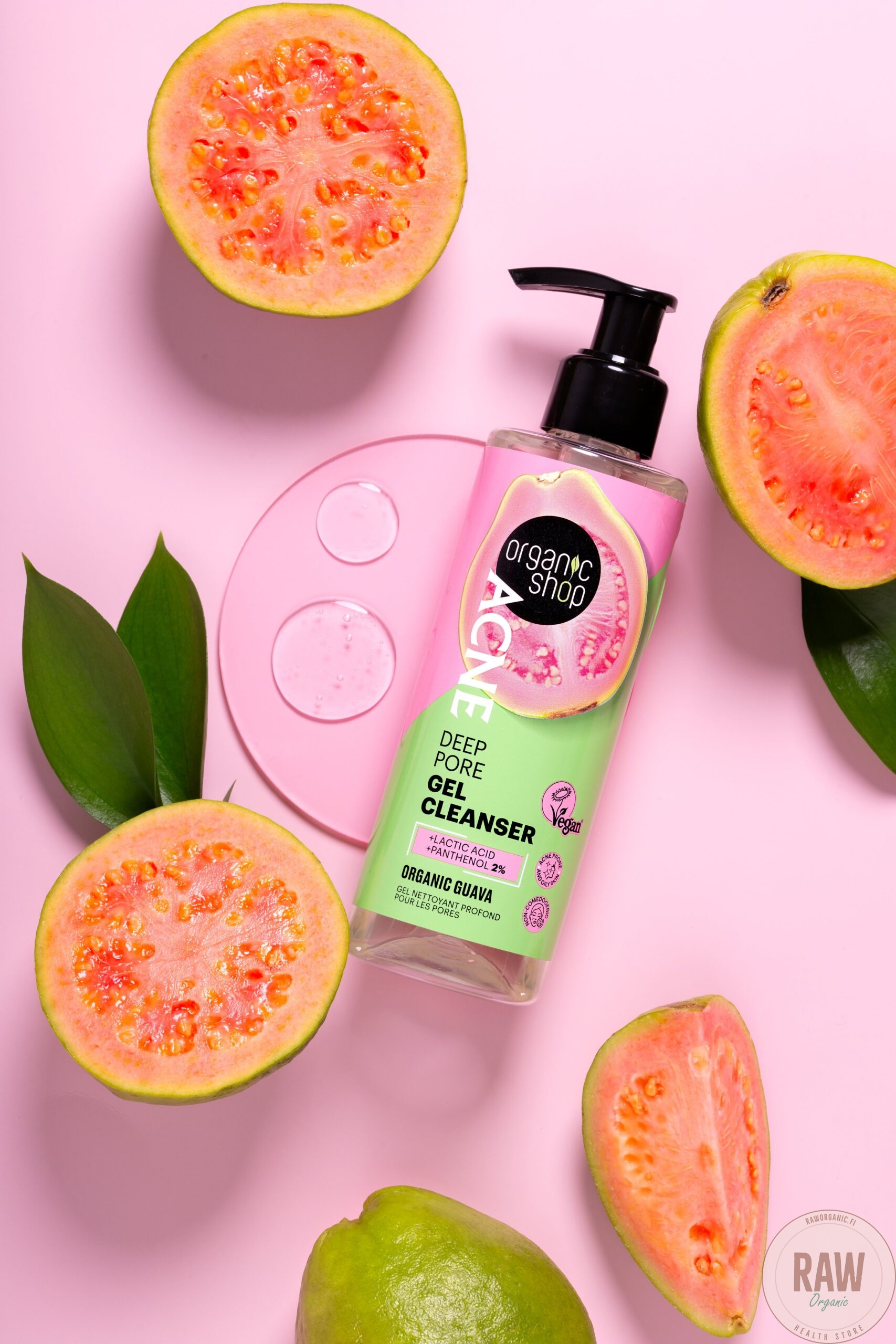 Organic Shop Acne deep pore gel cleanser organic guava 200 ml