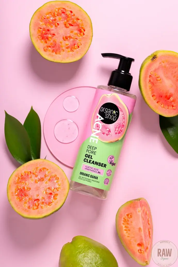Organic Shop Acne deep pore gel cleanser organic guava 200 ml
