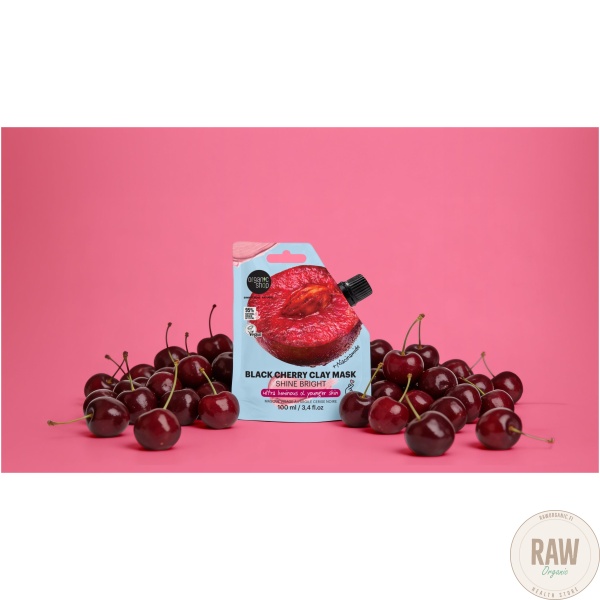 Organic shop Black Cherry Clay Face Mask Shine Bright 100ml – kuva 2