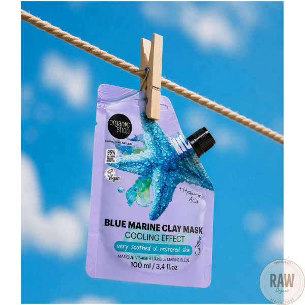 Organic shop blue marine Clay cooling efect Face Mask 100ml – kuva 2