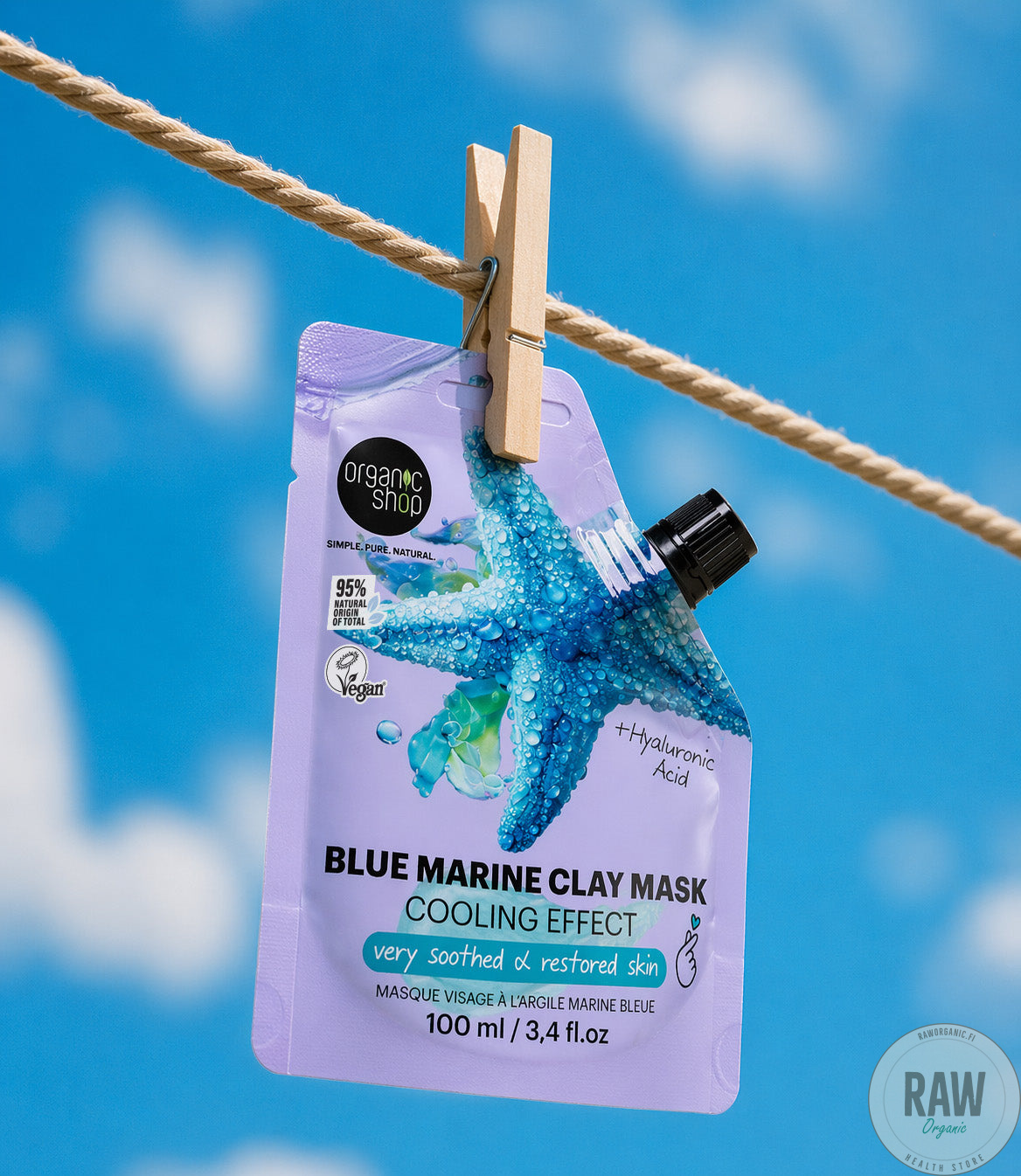 Organic shop blue marine Clay cooling efect Face Mask 100ml