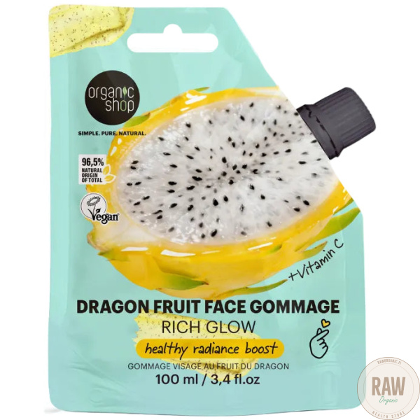 Organic Shop Dragon fruit face gommage rich glow 100 ml – kuva 3