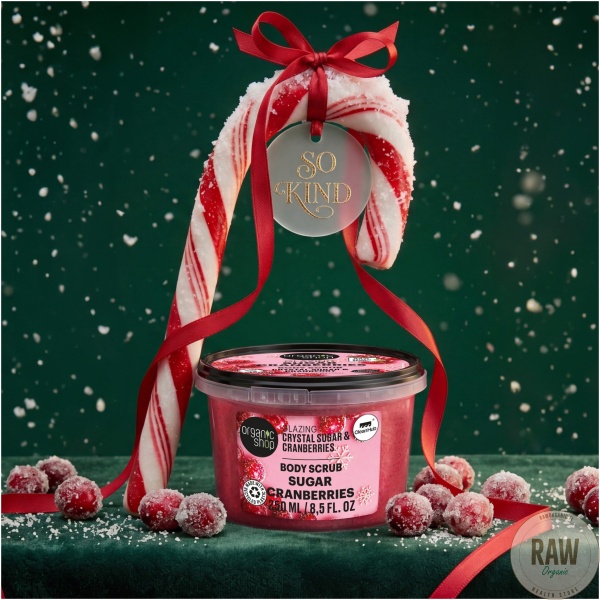 Organic shop Glazing Sugar cranberries  body scrub 250ml – kuva 2