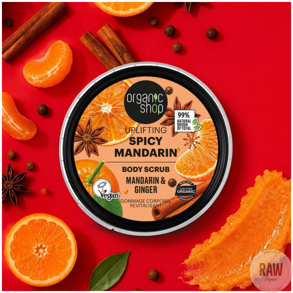 Organic Shop Uplifting Spicy mandarin & ginger Body Scrub 250 ml – kuva 7