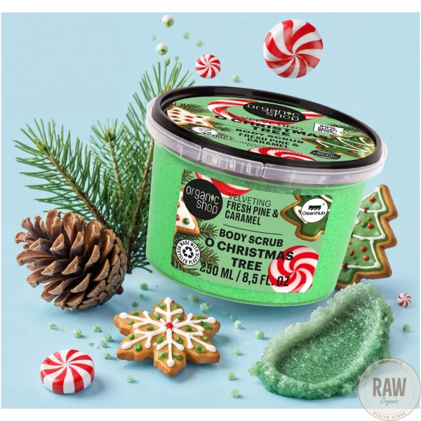 Organic shop Velvetin O´Christmas tree pine & caramel body scrub 250ml – kuva 4