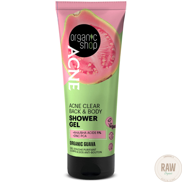 Organic Shop Acne clear back & body shower gel  guave 200ml – kuva 3
