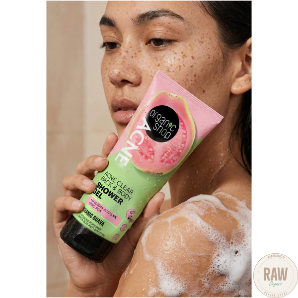 Organic Shop Acne clear back & body shower gel  guave 200ml – kuva 6