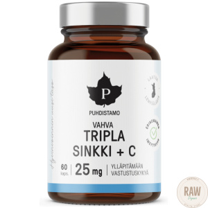 Puhdistamo Tripla sinkki + C 25mg 60 kaps.