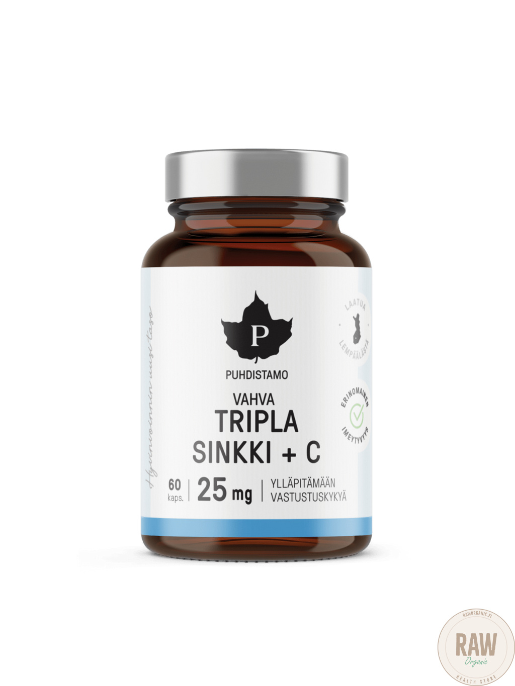 Puhdistamo Tripla sinkki + C 25mg 60 kaps.