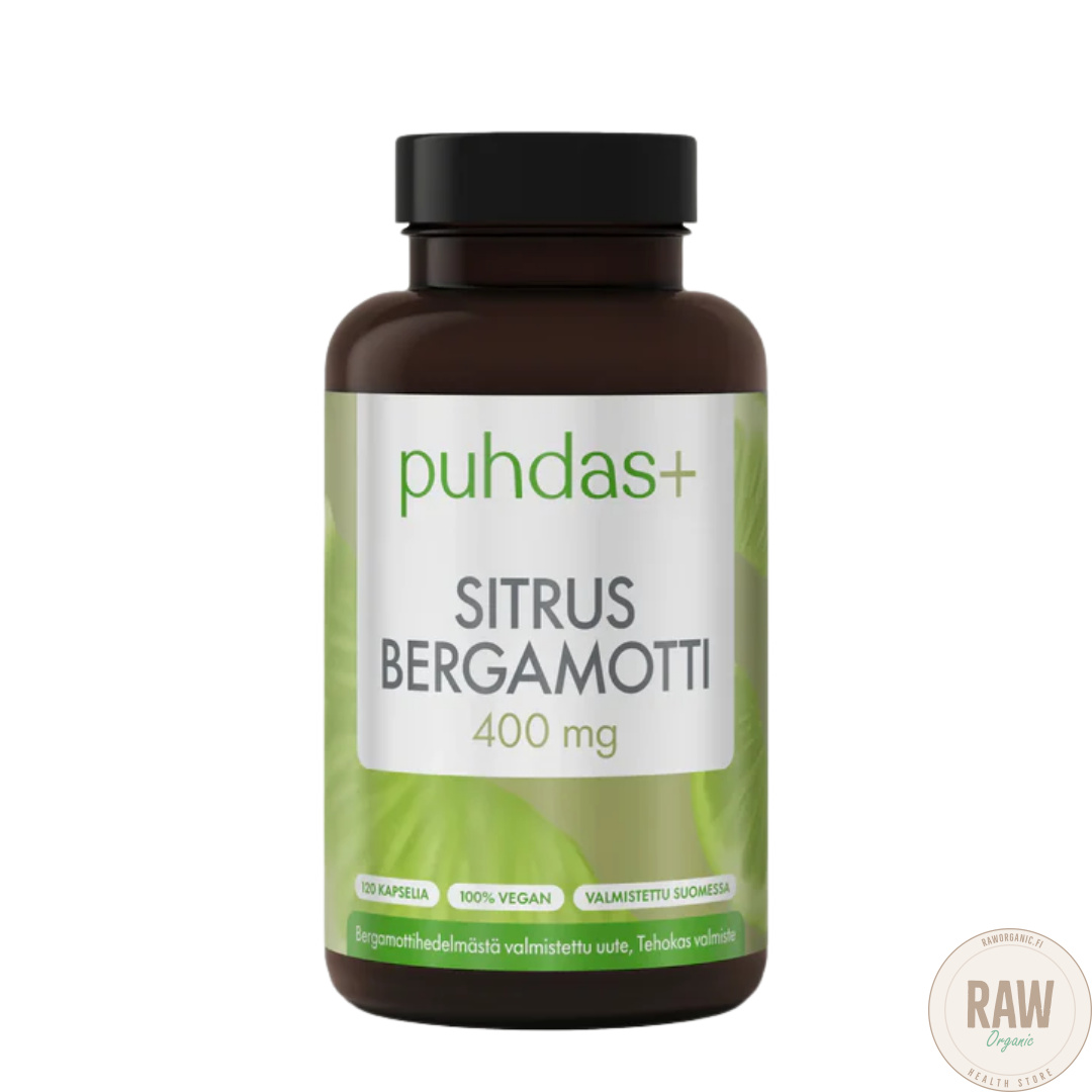 Puhdas+ Sitrusbergamotti 400mg 120kaps.