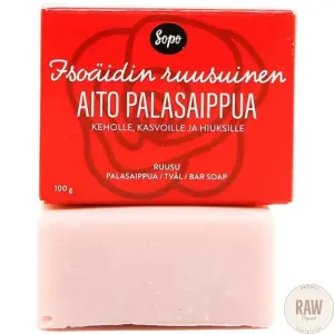 Sopo Isoäidin ruusuinen aito palasaippua 100g