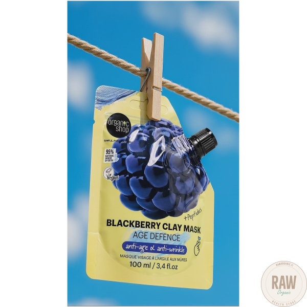 Organic shop Blackberry Clay Face Mask Age Defence 100ml – kuva 7