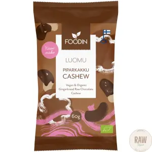 Foodin Piparisuklaacashew, luomu 60g