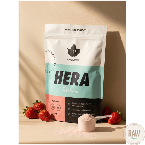 Puhdistamo Heraproteiini Mansikka 500g – kuva 2