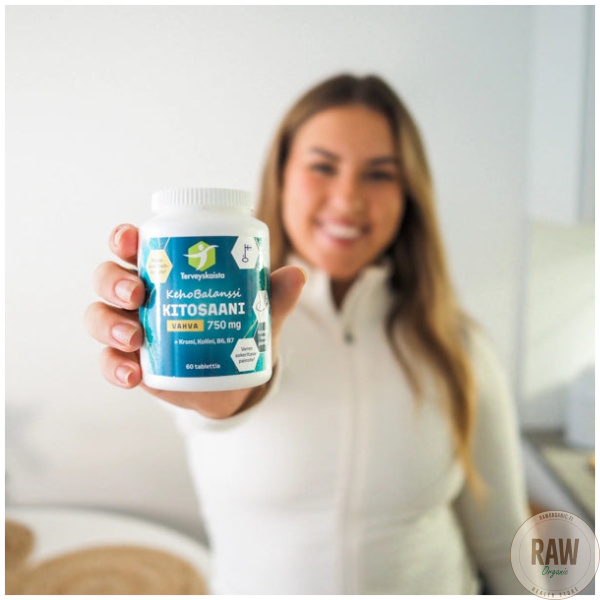 Terveyskaista Kitosaani Vahva 750 mg + Kromi + Koliini + B6 + B7 60 tab – kuva 2